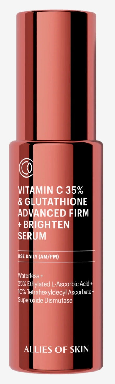 ALLIES OF SKIN VITAMIN C 35% & GLUTATHIONE ADVANCED FIRM + BRIGHTEN SERUM The world’s first 35% Vitamin C waterless formula.